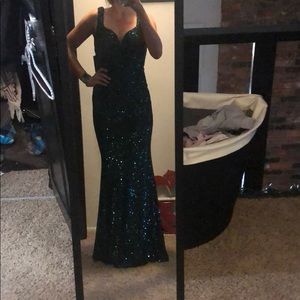 Lulu, green, sequin, small, prom/bridesmaid dress
